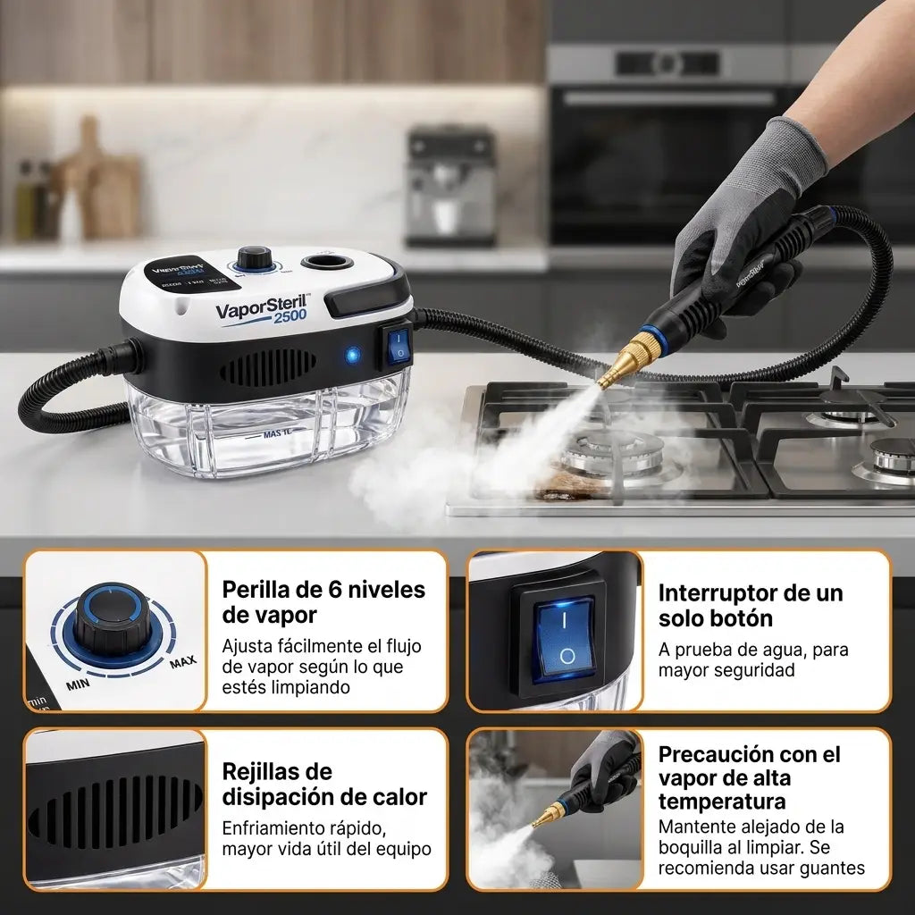 VaporSteril 2500 + VaporKit - Limpiador a Vapor